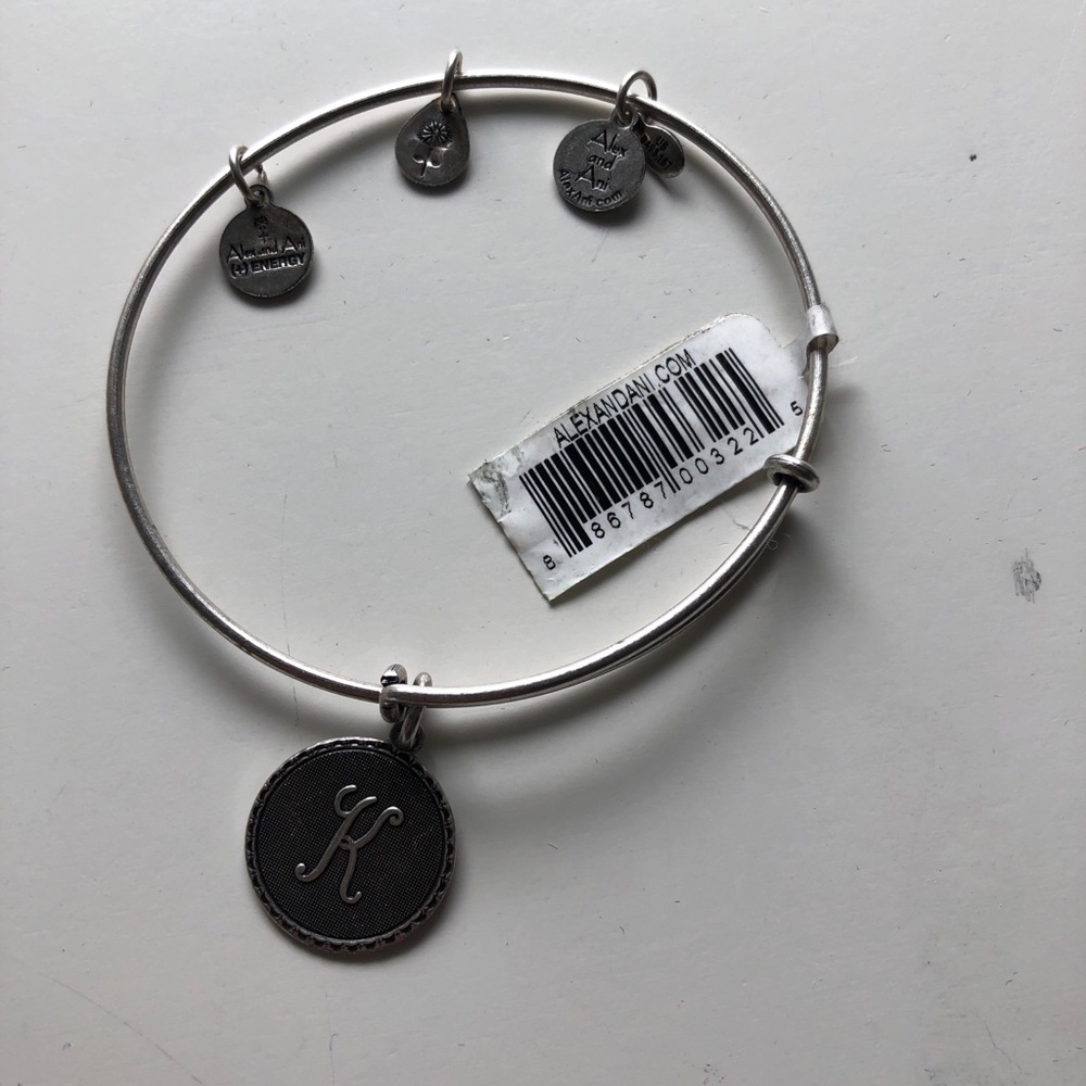 Alex and Ani bracelet lg. K charm in silver